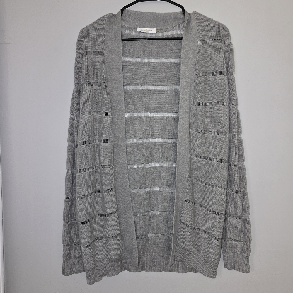 🌟 Calvin Klein Gray Women's Cardigan